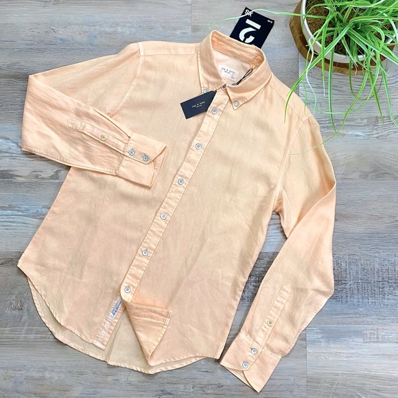 rag & bone Other - Rag & Bone Fit 2 Tomlin Linen Shirt in Peach